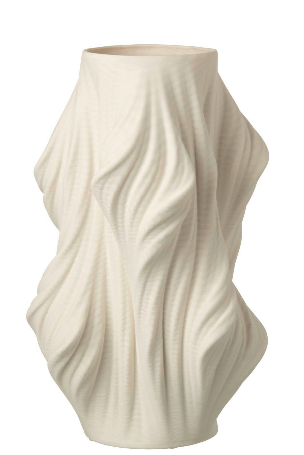 VASE  - Weiss, Basics, Keramik (26/26/40cm) - Ambia Home