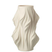 VASE  - Weiss, Basics, Keramik (26/26/40cm) - Ambia Home