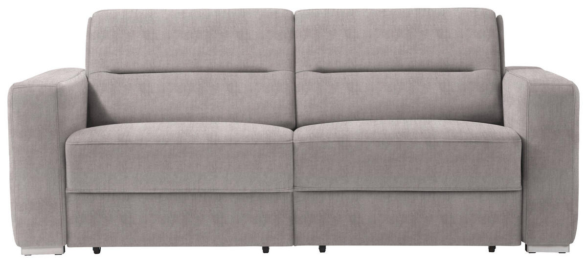 SCHLAFSOFA in Textil Hellgrau  - Hellgrau, Konventionell, Textil/Metall (202/86/92cm) - Sedda