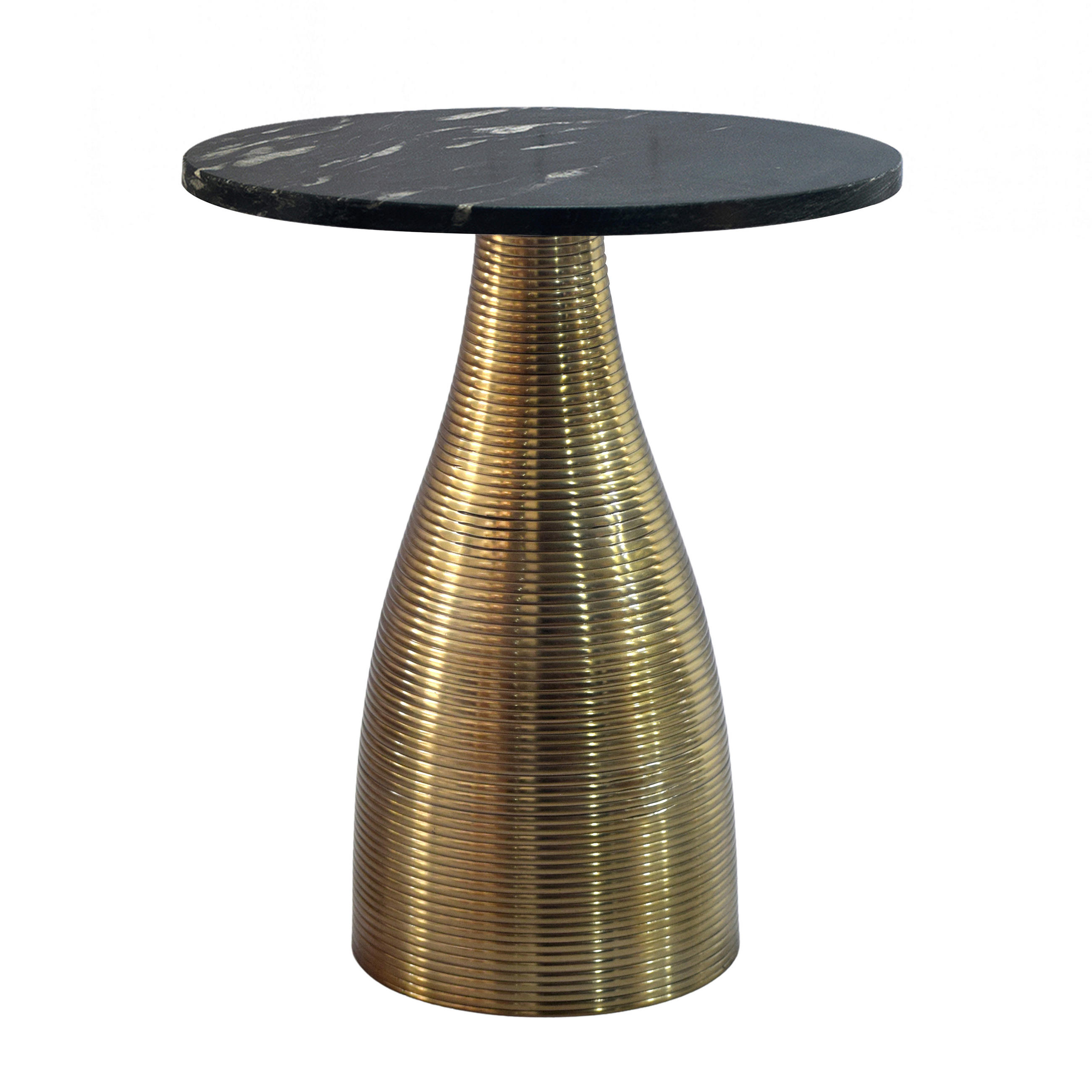 MIZICA, črna  - zlate barve/črna, Design, kamen/kovina (40/40/48cm) - Livetastic