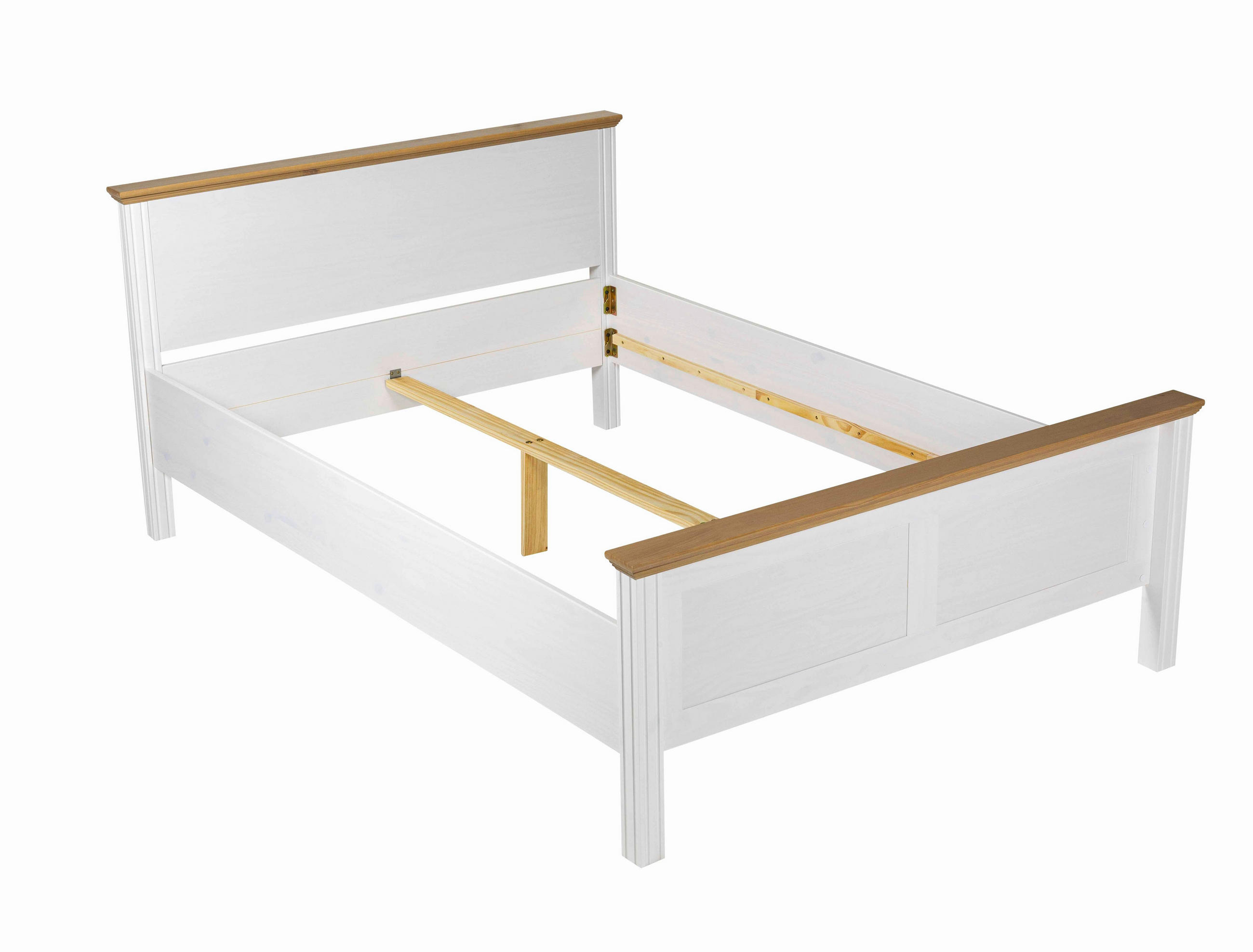 KREVET  215/94/130 cm    bijela, hrast Artisan  - bijela/hrast Artisan, Moderno, drvni materijal/drvo (215/94/130cm) - Landscape