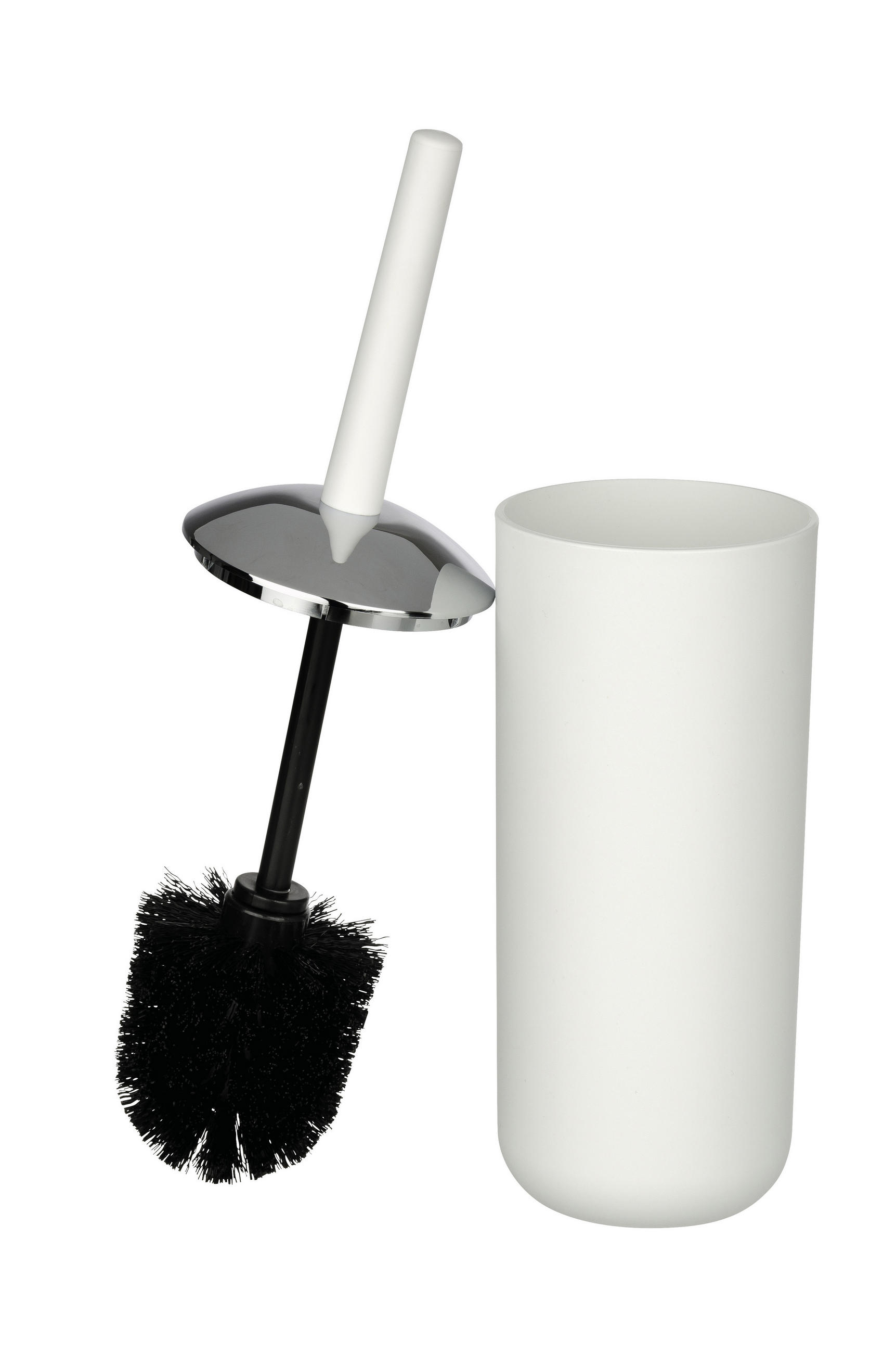 WC-BÜRSTENGARNITUR - Weiß, Basics, Kunststoff (10/37/10cm) - Wenko