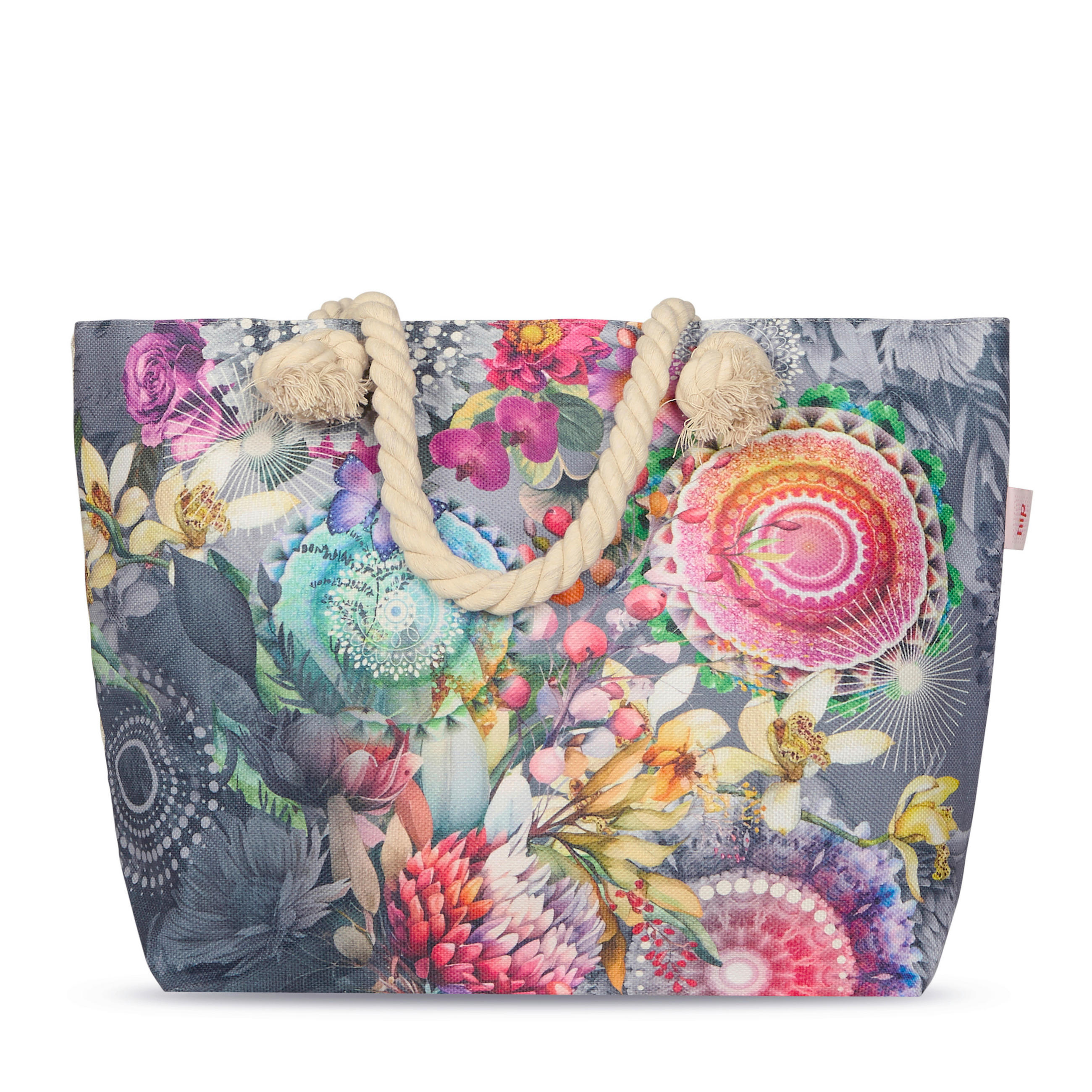 STRANDTASCHE - Multicolor/Grau, Basics, Textil (60/43cm)