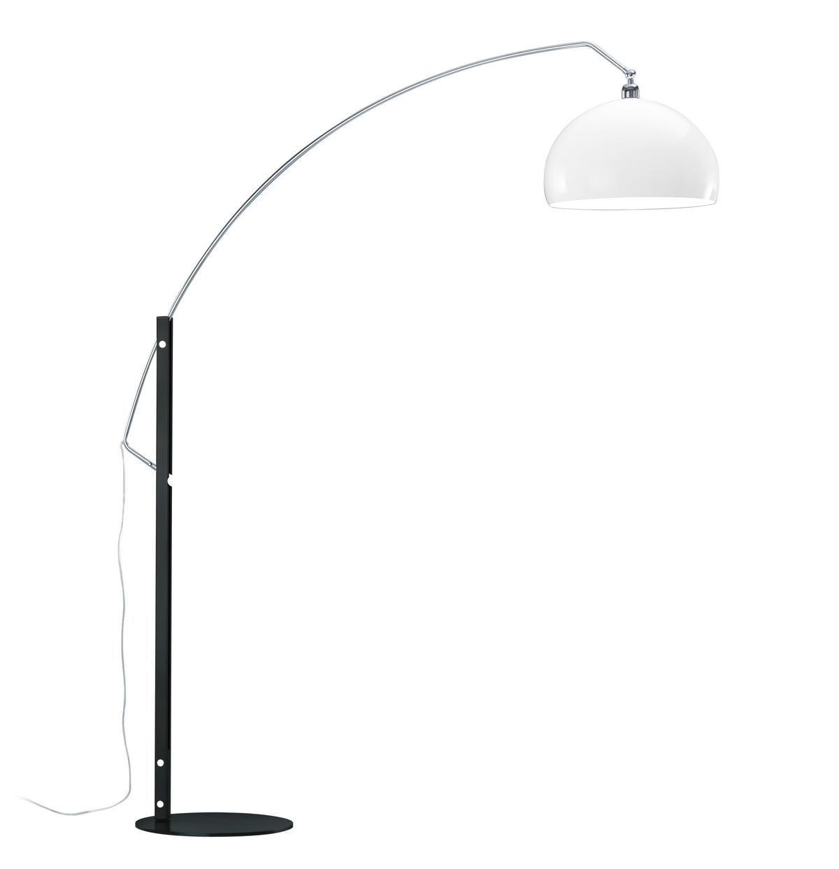 BOGENLEUCHTE 170/40/190 cm    - Chromfarben/Schwarz, Design, Kunststoff/Metall (170/40/190cm) - Helestra