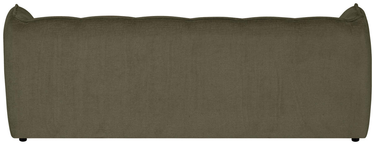 3-SITZER-SOFA LIVOLI Chenille Grün  - Schwarz/Grün, Design, Kunststoff/Textil (217/70/94cm) - MID.YOU