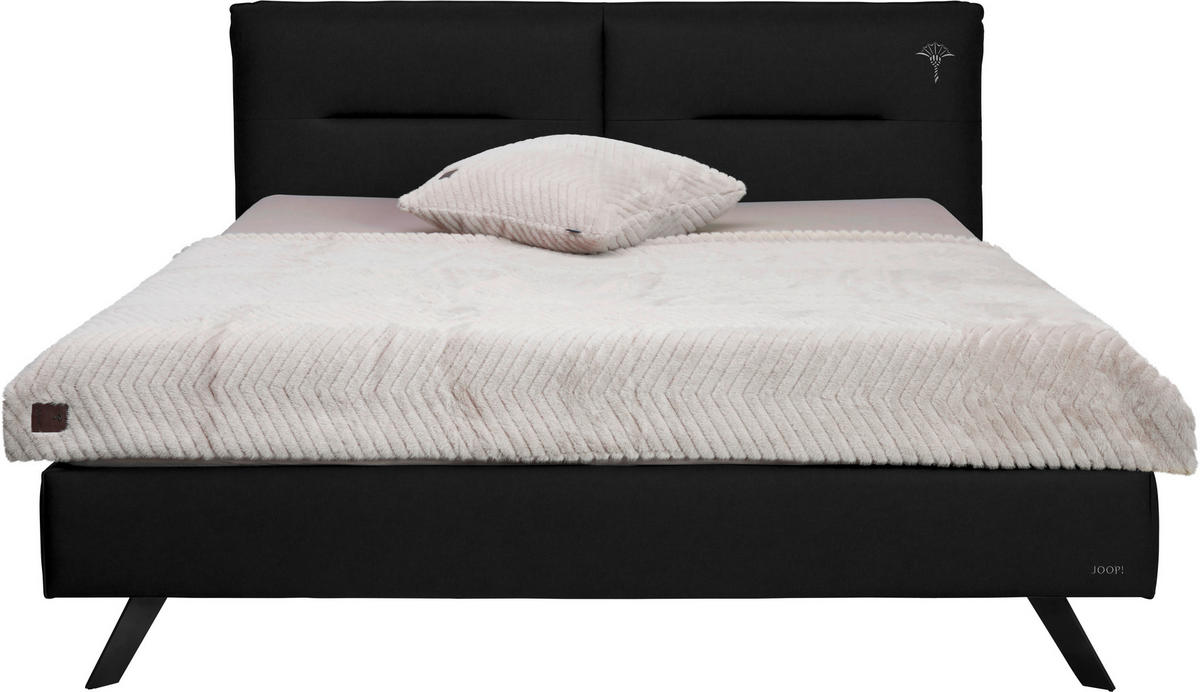 POLSTERBETT Schwarz 180/200 cm  - Schwarz, Design, Textil/Metall (180/200cm) - Joop!