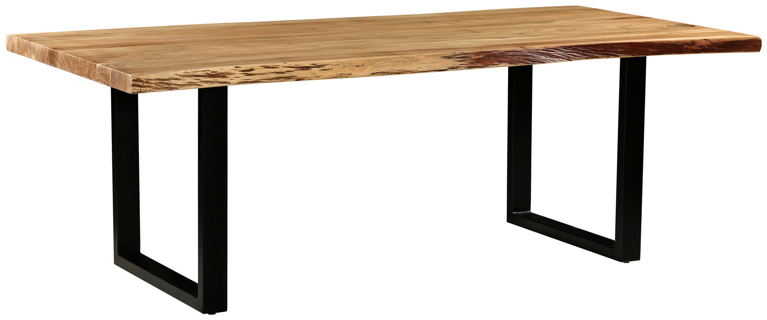 STOL ZA BLAGOVAONICU  crna, boje bagrema  drvo, metal      - boje bagrema/crna, Moderno, drvo/metal (220/100/76cm) - MID.YOU