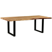 STOL ZA BLAGOVAONICU  crna, boje bagrema  drvo, metal      - boje bagrema/crna, Moderno, drvo/metal (220/100/76cm) - MID.YOU