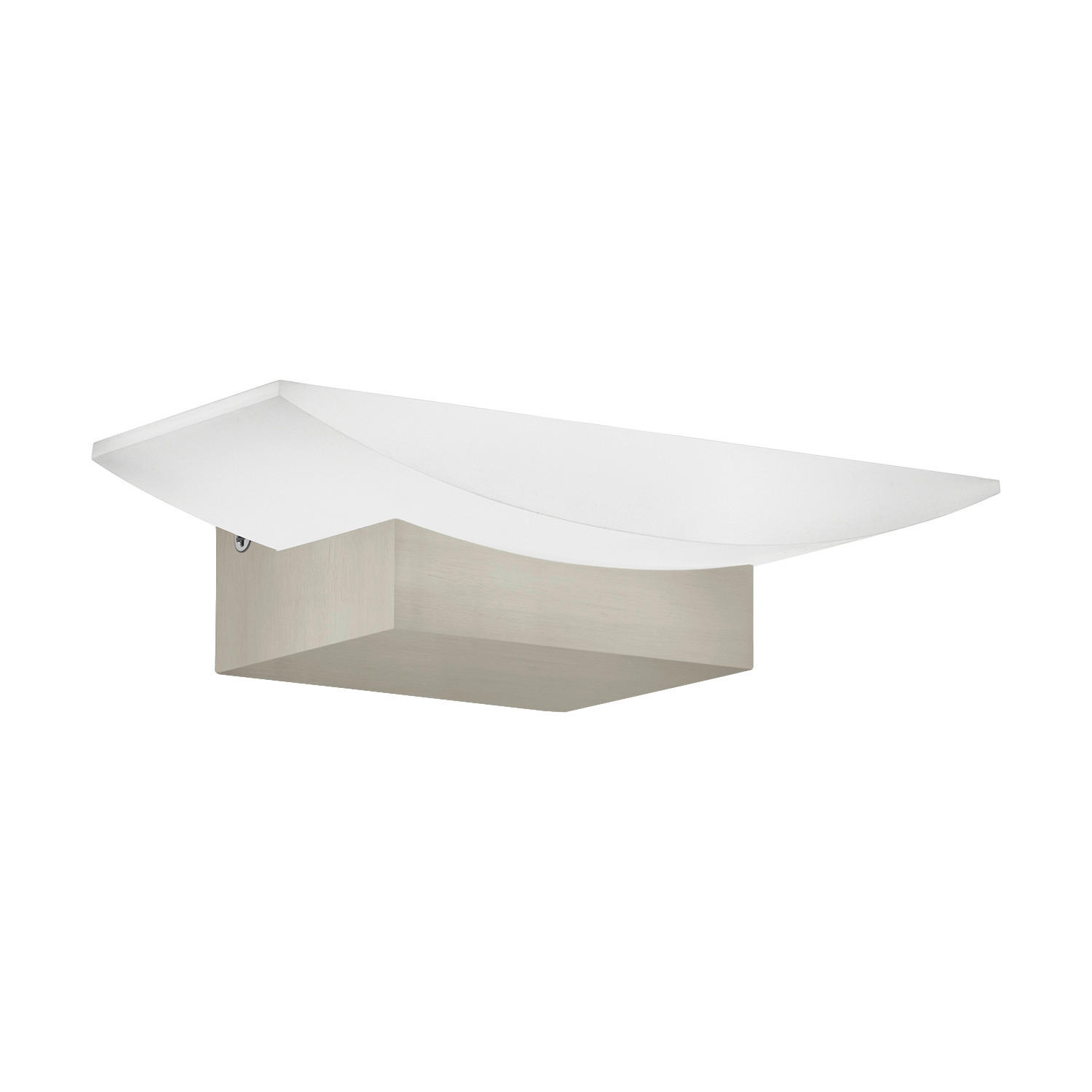 APLICĂ DE PERETE CU LED - alb/culoare aluminiu, Design, plastic/metal (20/10,5/6cm)