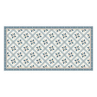 OUTDOORTEPPICH 70/140 cm Fliesen Creme, Grau, Pastellblau  - Pastellblau/Creme, Basics, Kunststoff (70/140cm)