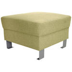 HOCKER in Textil Grün  - Silberfarben/Grün, Design, Textil/Metall (62/41/62cm) - Xora