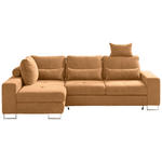 ECKSOFA in Flachgewebe Orange  - Orange, Design, Textil/Metall (188/260cm) - Hom`in
