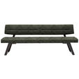 SITZBANK 230/85/58 cm  in Dunkelgrün  - Dunkelgrün/Schwarz, Design, Textil/Metall (230/85/58cm) - Dieter Knoll