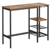 BARTISCH teilmassiv Schwarz, Dunkelbraun  - Dunkelbraun/Schwarz, Trend, Holzwerkstoff/Metall (110/40/90cm) - Boxxx