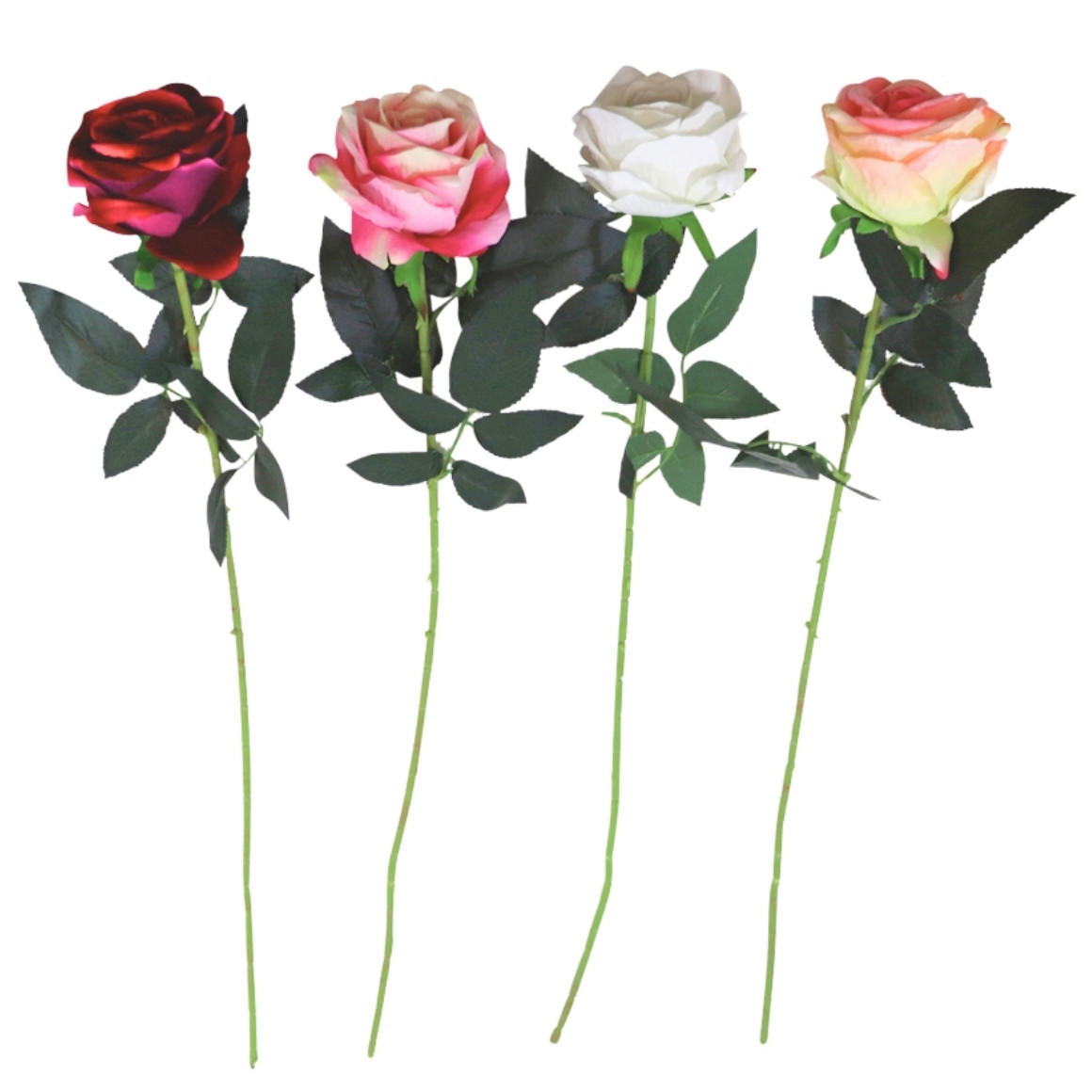 CVIJET UMJETNI  - pink/bijela, Basics, plastika (11/11/76cm)