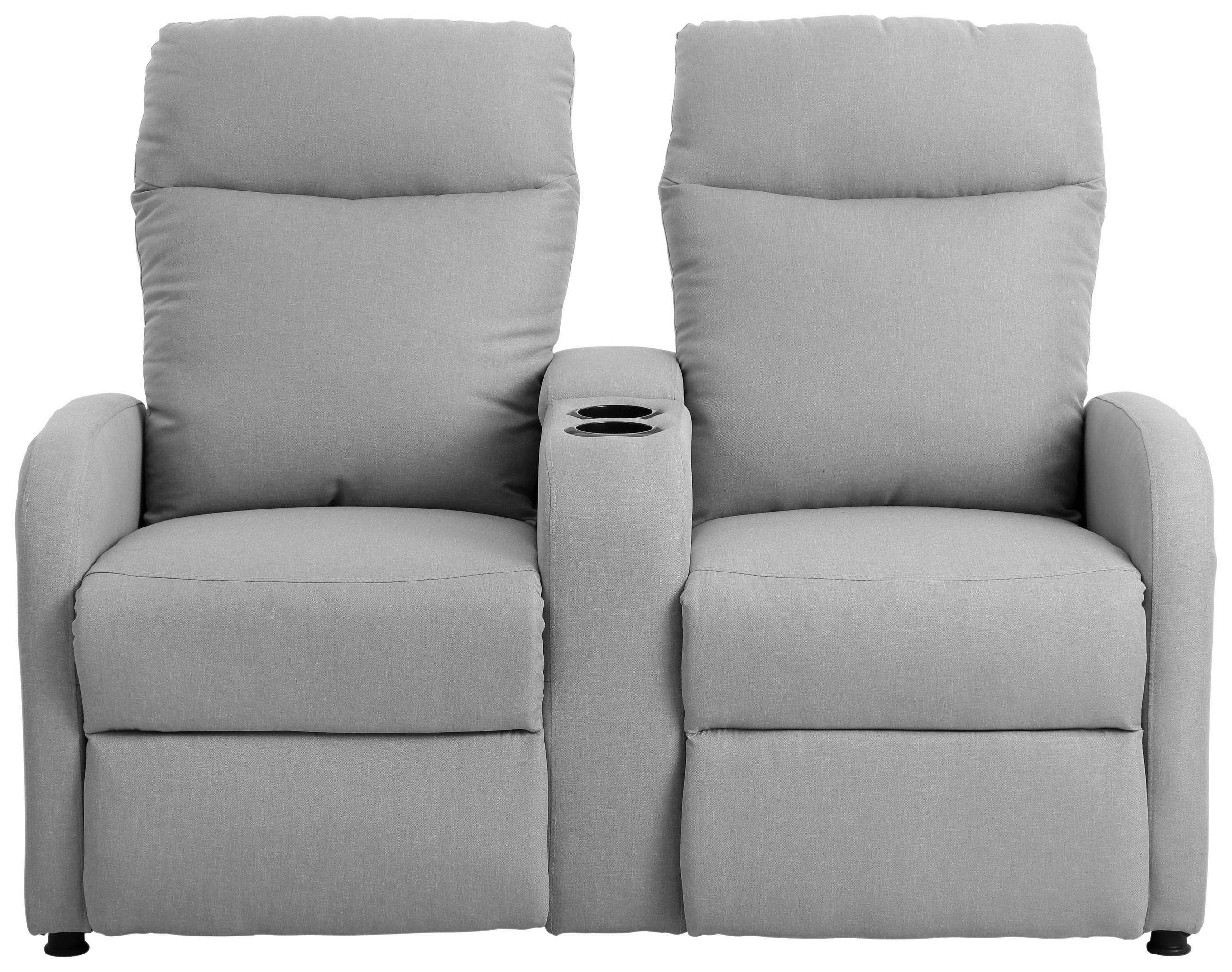 P & B KŘESLO PRO DOMÁCÍ KINO, textil, světle šedá