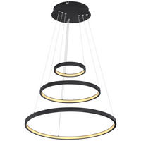 HÄNGELEUCHTE 51/120 cm   - Opal/Schwarz, Basics, Kunststoff/Metall (51/120cm) - Globo