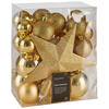 CHRISTBAUMKUGEL-SET 5 cm 33-teilig  - Goldfarben, Basics, Kunststoff (5cm)