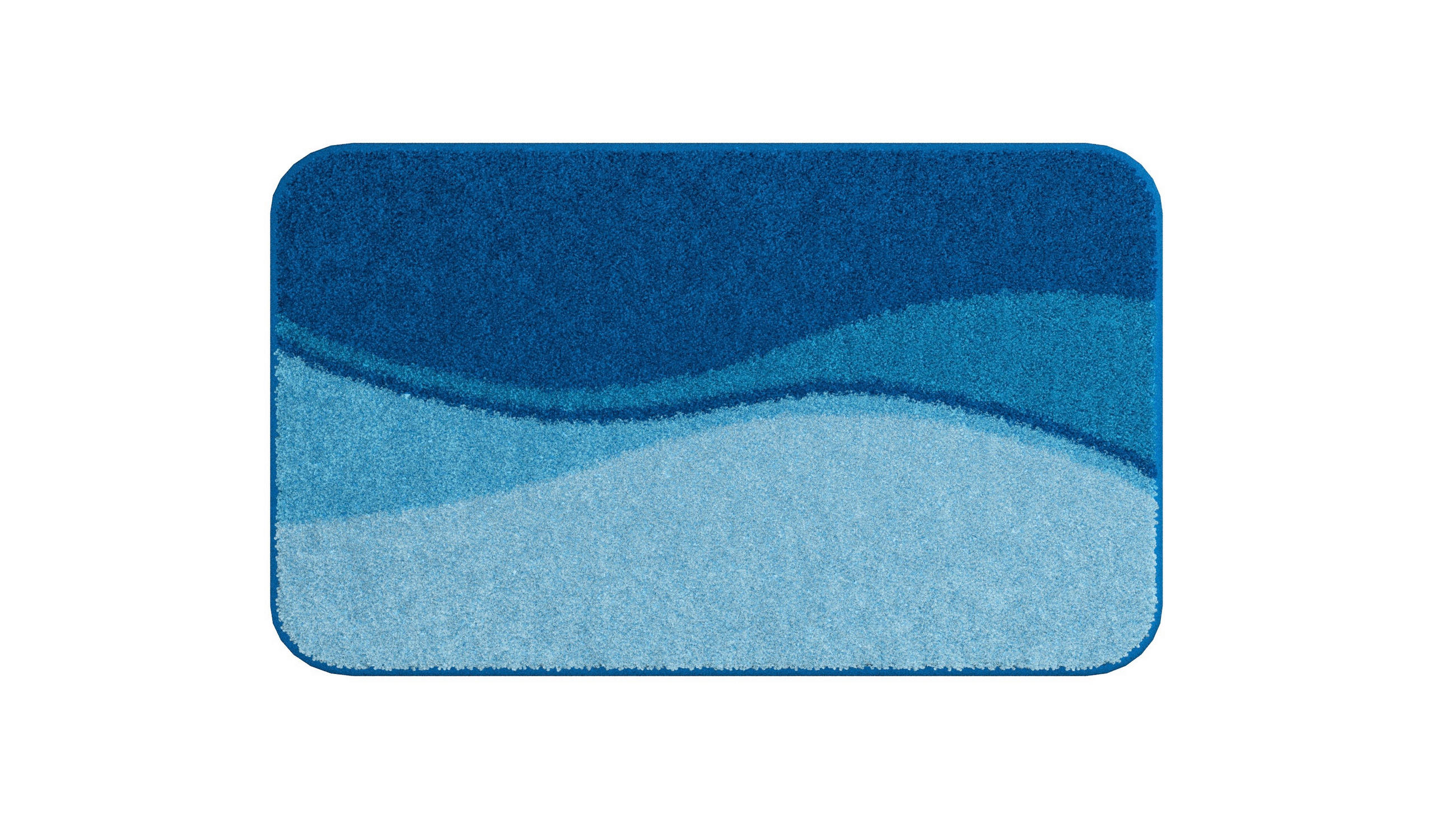 BADEMATTE Blau 60/90 cm  - Blau, Basics, Kunststoff/Textil (60/90cm) - Grund