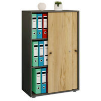 AKTENSCHRANK Anthrazit, Honigeiche  - Honigeiche/Anthrazit, Design, Holzwerkstoff (70/110/39cm) - MID.YOU
