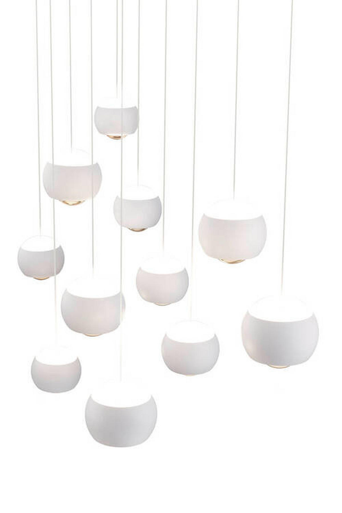 ZÁVĚSNÉ LED SVÍTIDLO, 114/30/200 cm  - bílá/průhledné, Design, kov/plast (114/30/200cm) - Musterring