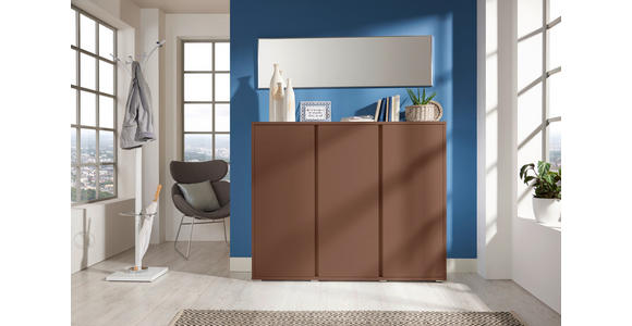 SCHUHSCHRANK 145/120/34 cm - Terracotta, Design, Holzwerkstoff/Kunststoff (145/120/34cm) - Xora