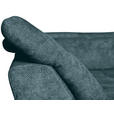WOHNLANDSCHAFT Blau Struktur - Blau/Schwarz, KONVENTIONELL, Textil/Metall (253/357/188cm) - Carryhome