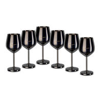 SADA SKLENIC 6 ks 6dílné - černá, Trend, kov - Echtwerk