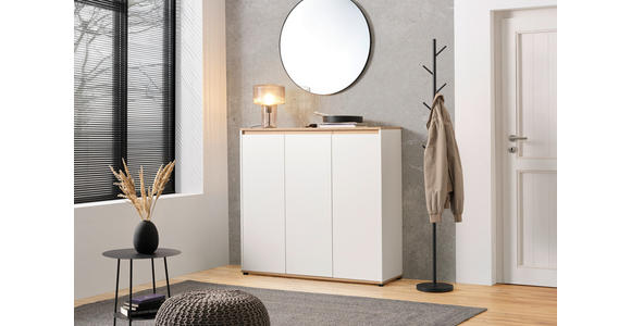 SCHUHSCHRANK 120/115/38 cm  - Schwarz/Weiß, MODERN, Holzwerkstoff/Kunststoff (120/115/38cm) - Carryhome