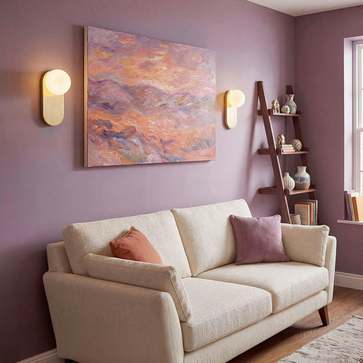 WANDLEUCHTE Alora Mood 32/14,2/12,1 cm  - Goldfarben, Design, Glas/Metall (32/14,2/12,1cm) - Elstead Lighting