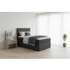 BOXSPRINGBETT 90/200 cm,  in Anthrazit, Matratze, Topper, H3 = fest  - Anthrazit/Schwarz, MODERN, Kunststoff/Textil (90/200cm) - MID.YOU