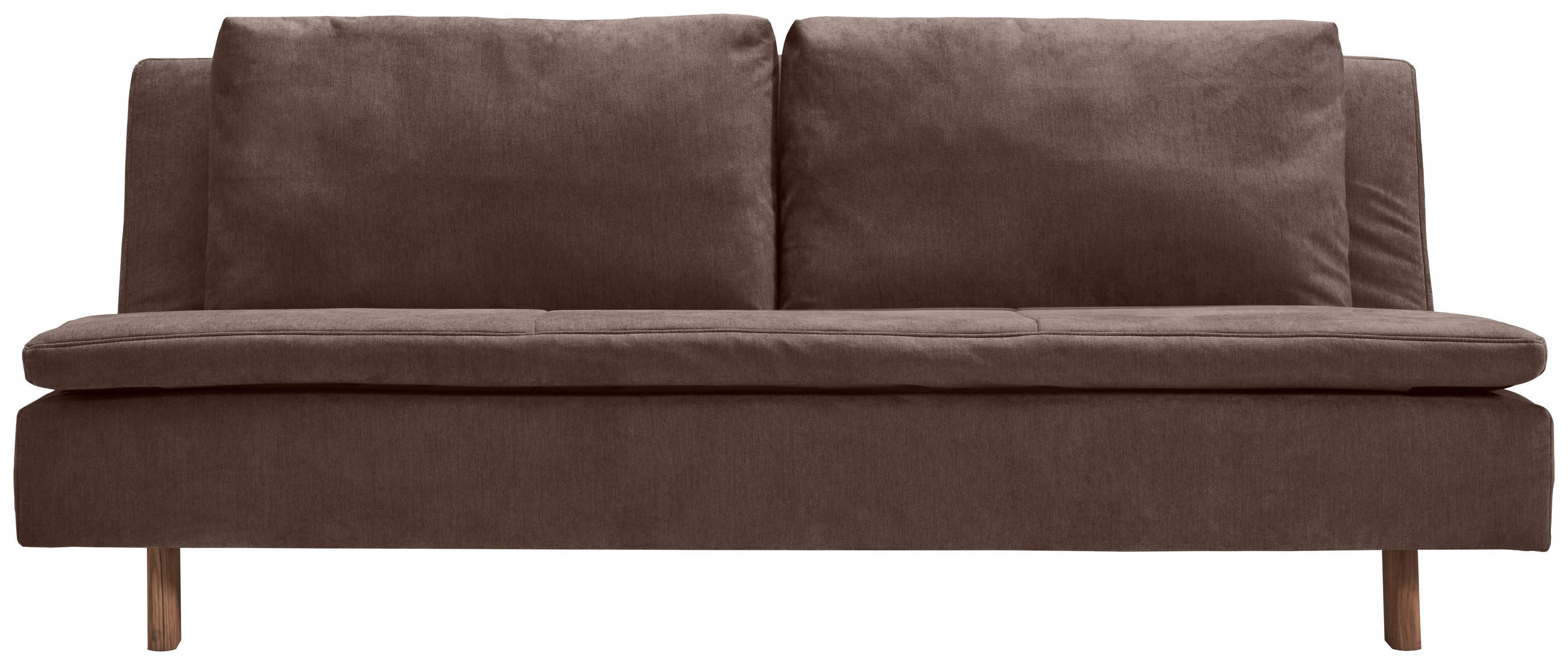 SCHLAFSOFA Flachgewebe Dunkelbraun  - Eichefarben/Dunkelbraun, KONVENTIONELL, Holz/Textil (205/85/98cm) - Carryhome