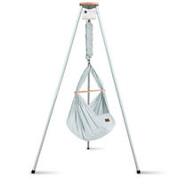 FEDERWIEGE BIO GREYAIR   - Hellgrau/Weiß, Basics, Kunststoff/Textil (135/194/135cm) - SCHMUSEWOLKE