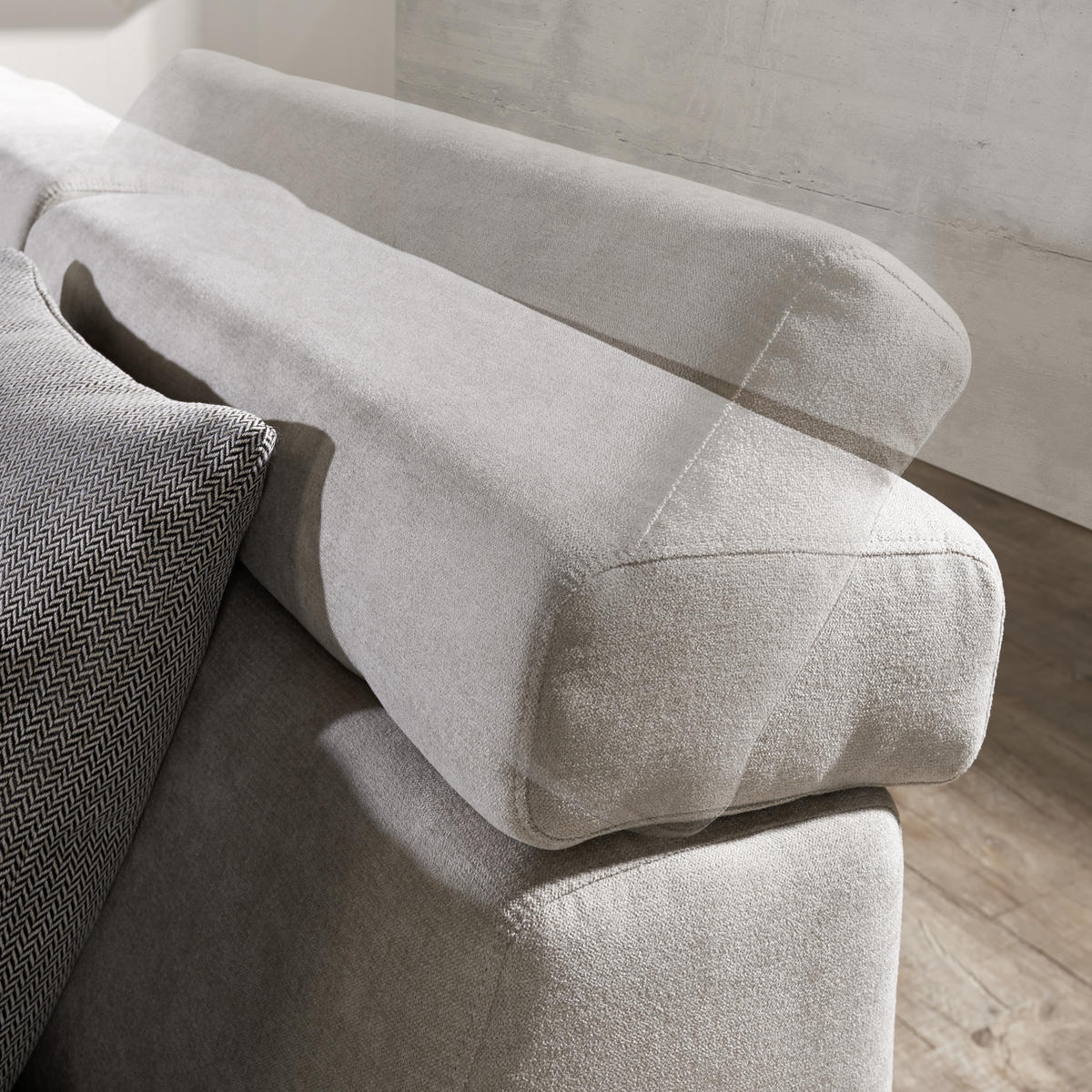 ECKSOFA Naturfarben Chenille  - Alufarben/Naturfarben, Design, Textil (288/205cm) - Sedda