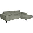 ECKSOFA  in Chenille Mintgrün  279/222 cm  - Schwarz/Mintgrün, KONVENTIONELL, Kunststoff/Textil (279/222cm) - Hom`in