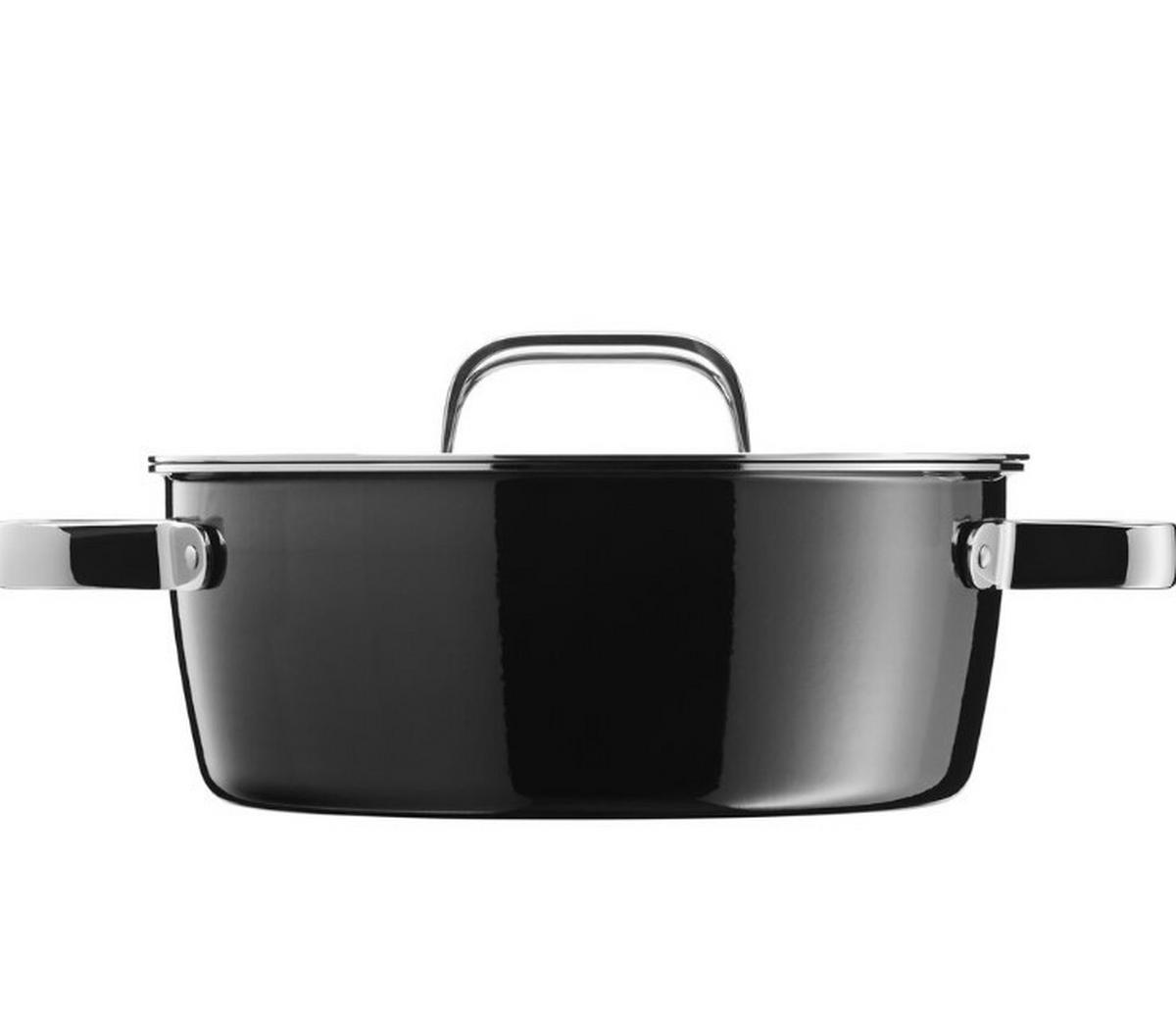 GRYTA FÖR KÖTT Fusiontec Aromatic 3,1 l  - stålfärgad/svart, Basics, metall/naturmaterial (22/9cm) - WMF