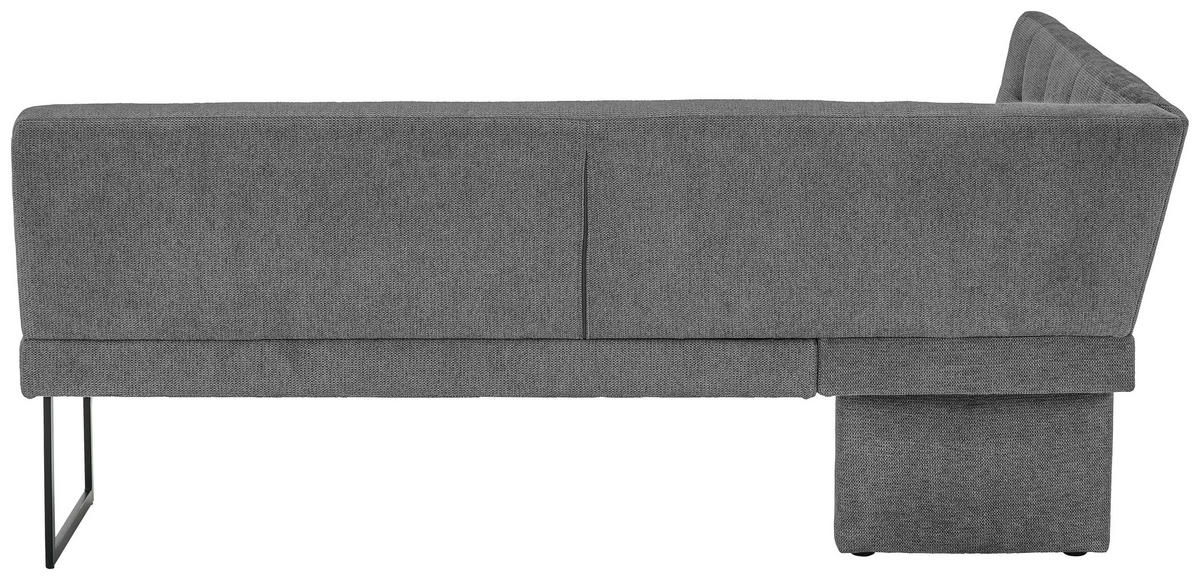 ECKBANK 155/213 cm Webstoff Anthrazit   - Anthrazit/Schwarz, Design, Textil/Metall (155/213cm) - Novel