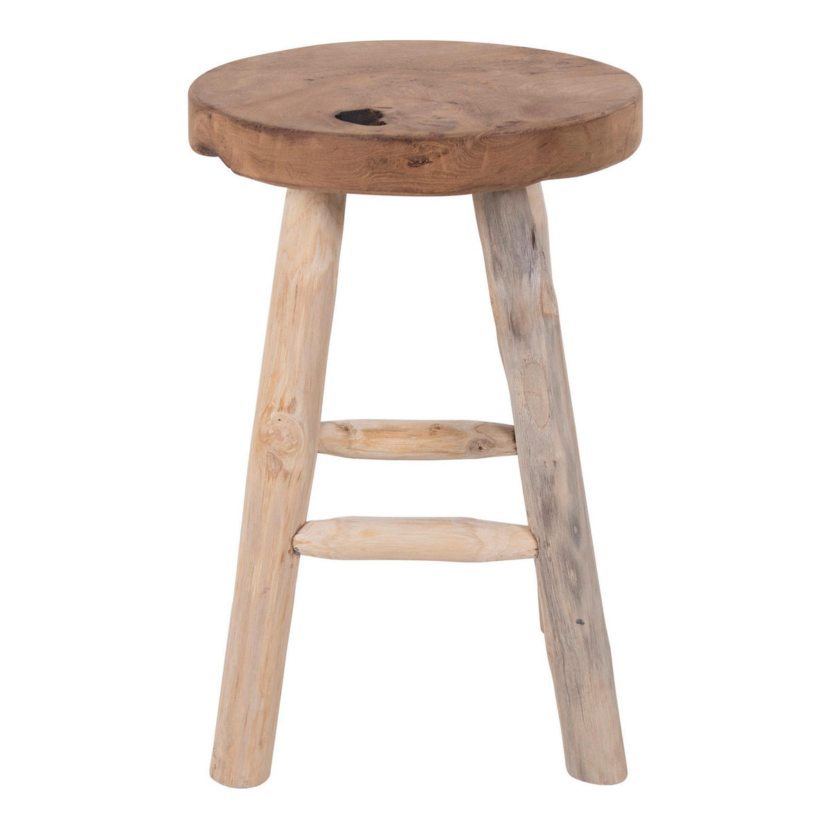 HOCKER Teakholz Teakfarben  - Teakfarben, Basics, Holz (30/45/30cm)