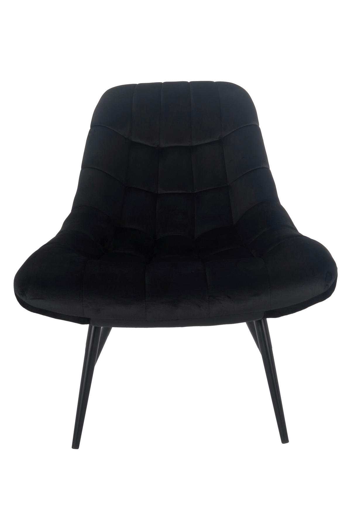 XXL-SESSEL Samt Schwarz    - Schwarz, MODERN, Textil/Metall (76/85,6/85,6cm) - Livetastic