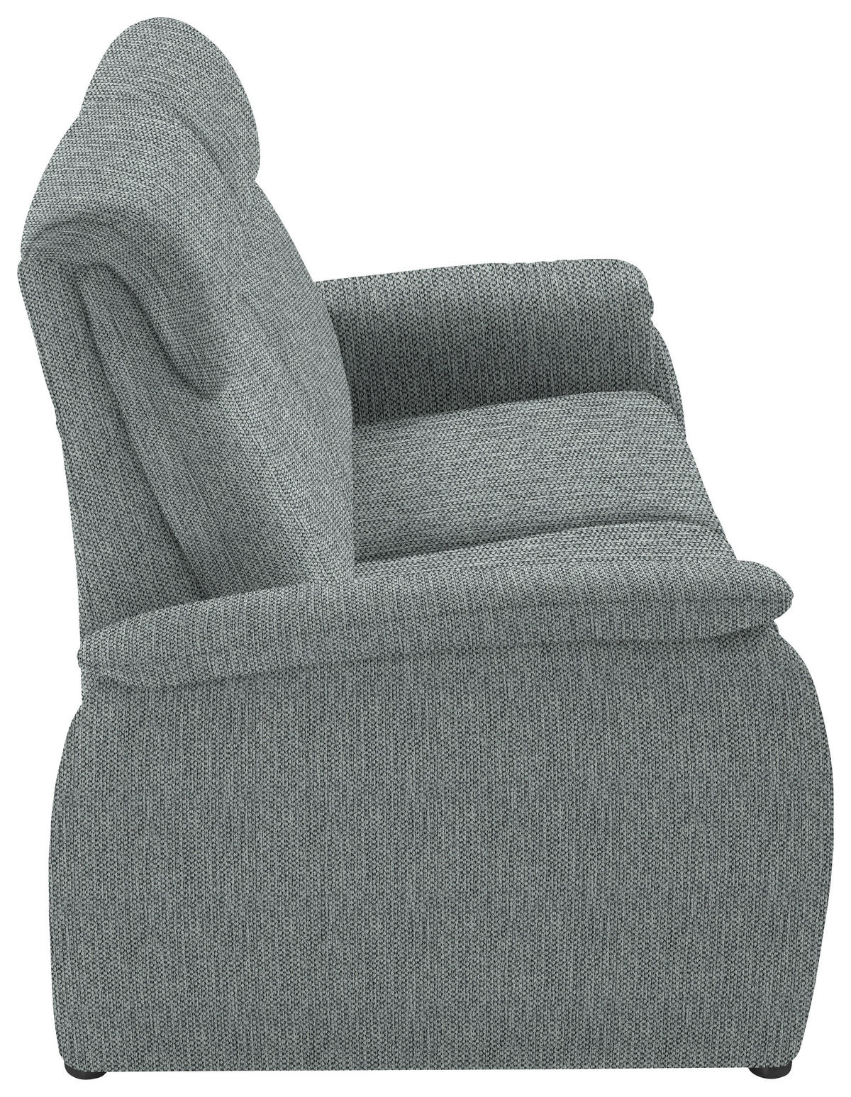 2,5-SITZER in Flachgewebe Grau  - Schwarz/Grau, KONVENTIONELL, Textil/Metall (178/107/97cm) - Pure Home Comfort