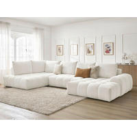 ECKSCHLAFSOFA EVEREST  mit Rücken echt, Armteil links, Armteil rechts Flachgewebe Weiß  - Schwarz/Weiß, MODERN, Kunststoff/Textil (212/423/198cm)