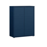 SCHUHSCHRANK Dunkelblau  - Dunkelblau/Grau, MODERN, Holzwerkstoff/Kunststoff (74,5/99,1/34,9cm) - Modern Living