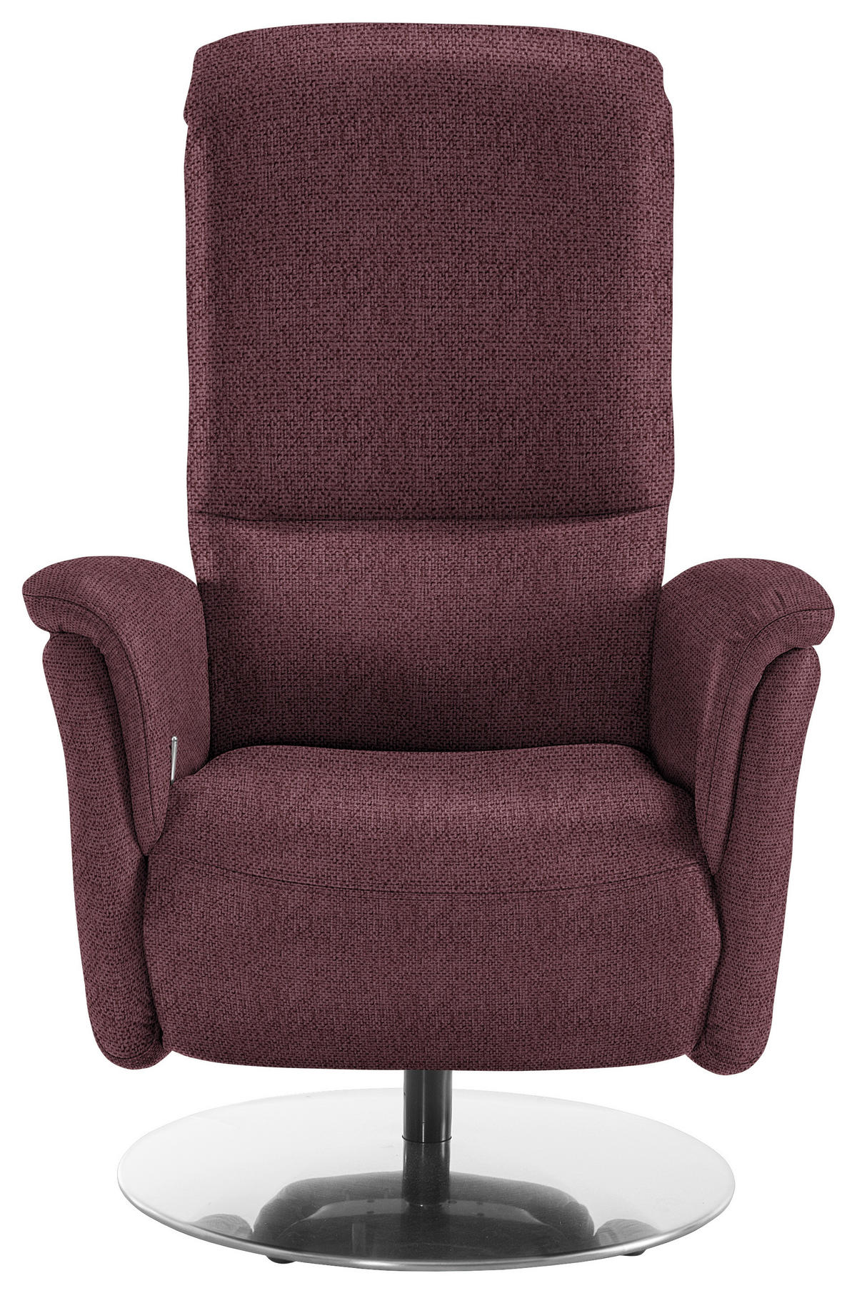 RELAXSESSEL in Textil Weinrot  - Edelstahlfarben/Weinrot, KONVENTIONELL, Textil/Metall (79/112/94cm) - Beldomo Premium