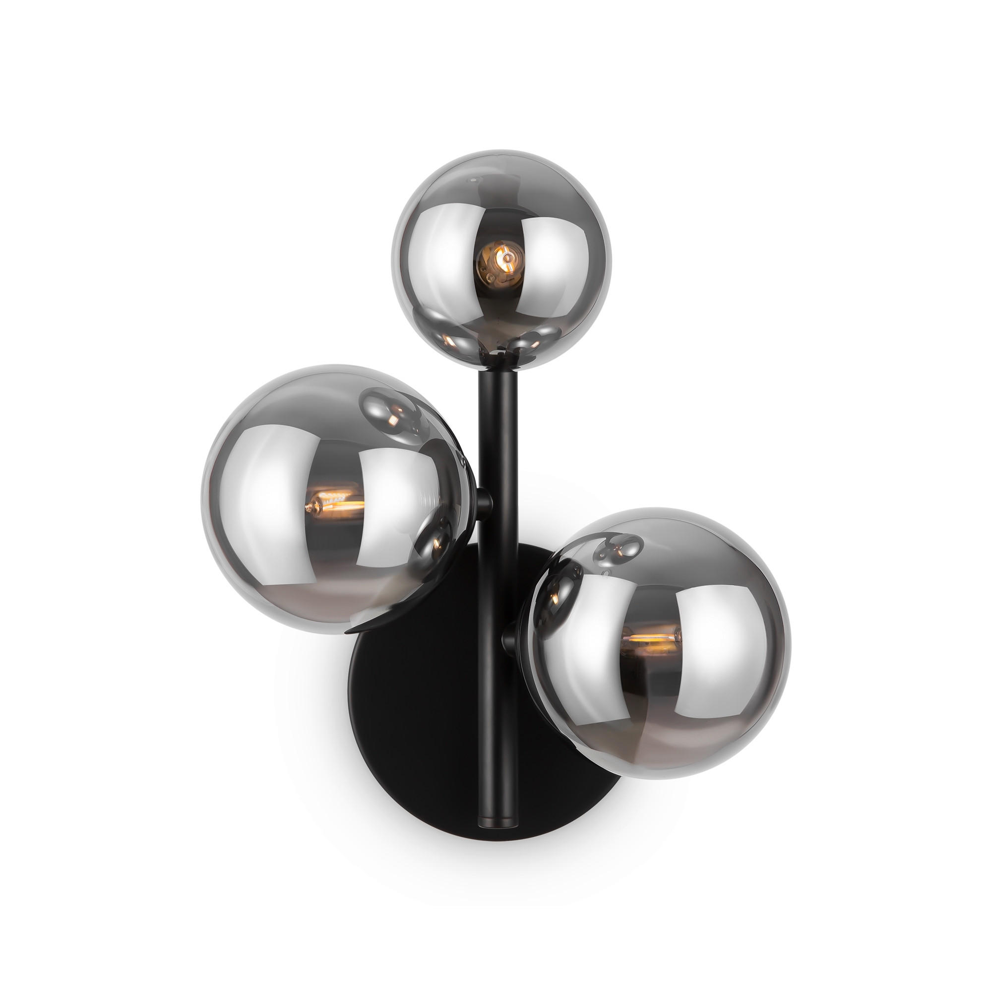 WANDLEUCHTE Modern - Schwarz/Grau, Trend, Glas/Metall (26/20/12cm) - MAYTONI