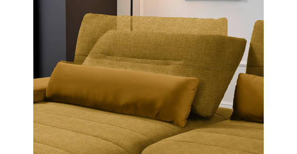 ECKSOFA in Webstoff Currygelb  - Currygelb/Schwarz, KONVENTIONELL, Textil/Metall (191/273cm) - Carryhome