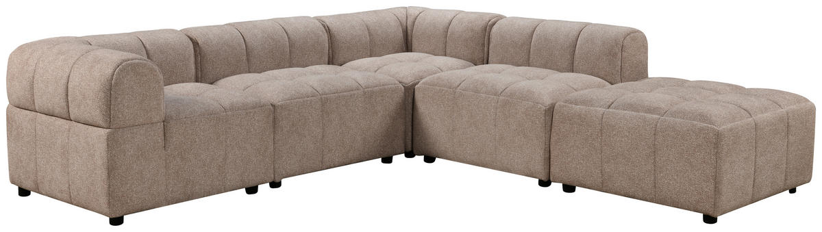 SOFAELEMENT Struktur Beige  - Beige/Schwarz, Design, Holz/Kunststoff (84/70/84cm) - MID.YOU