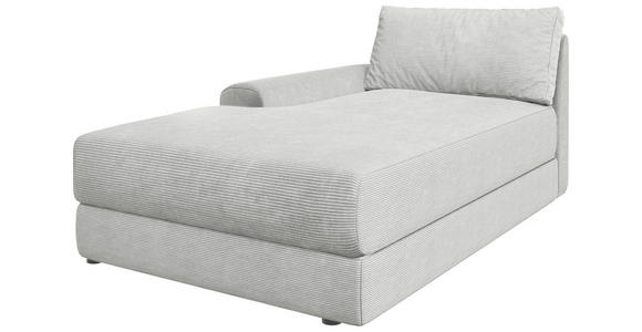 BIGSOFA Cord Perlmutt  - Perlmutt/Schwarz, MODERN, Kunststoff/Textil (117/93/190cm) - Carryhome