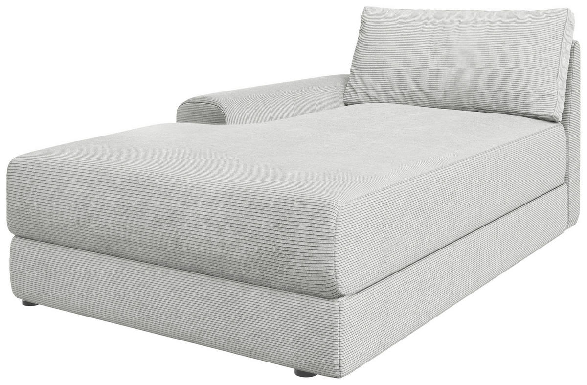 BIGSOFA Cord Perlmutt  - Perlmutt/Schwarz, MODERN, Kunststoff/Textil (117/93/190cm) - Carryhome