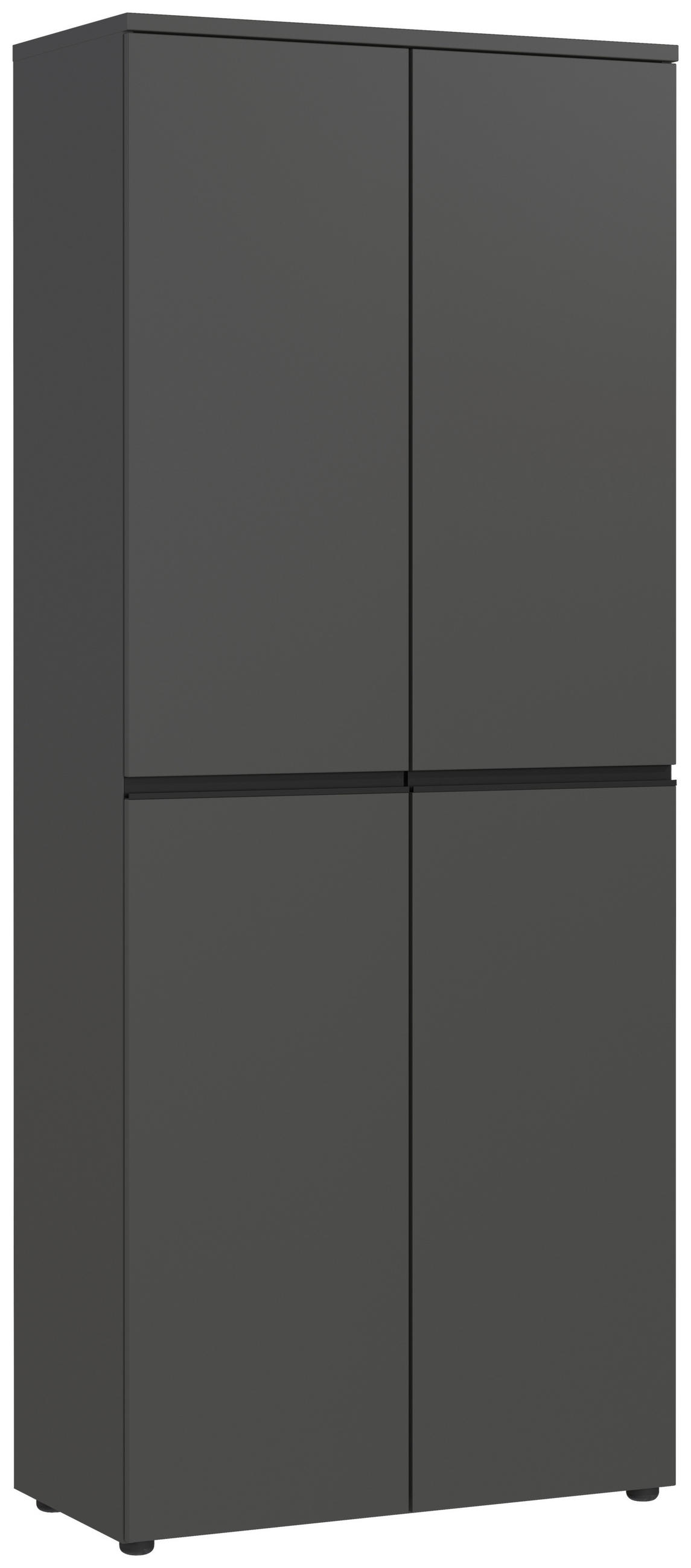 AKTENSCHRANK Graphitfarben - Graphitfarben, MODERN, Holzwerkstoff (81/197/40cm) - Germania