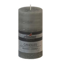 STUMPENKERZE  - Grau, Basics (7,8/15cm) - Steinhart